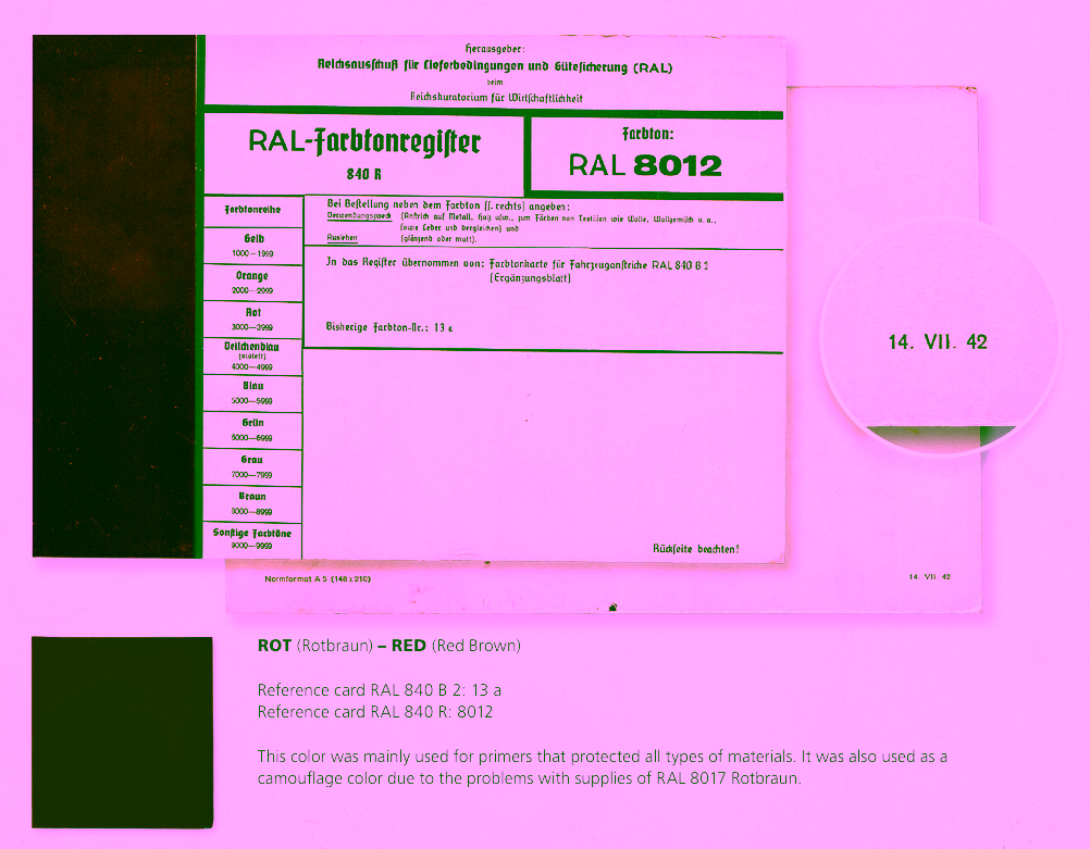 Reference Card RAL 8013